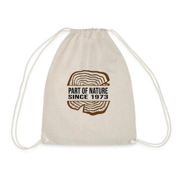 1973 birthday 49 years anniversary baum jahresringe - Drawstring Bag - nature - Front