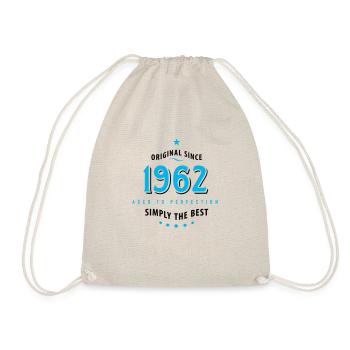 Original since 1962 birthday simply the best Star - Drawstring Bag - nature - Front