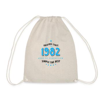 Original since 1982 birthday simply the best Star - Drawstring Bag - nature - Front