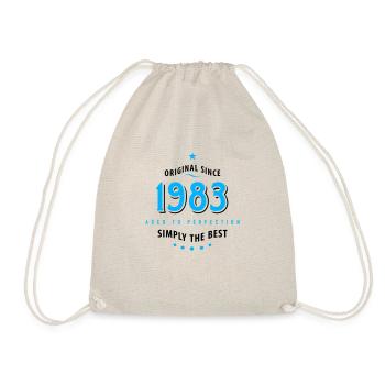 Original since 1983 birthday simply the best Star - Drawstring Bag - nature - Front