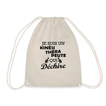 kinésithérapeute qui déchire / humour kiné - Sac de sport léger - nature - Devant