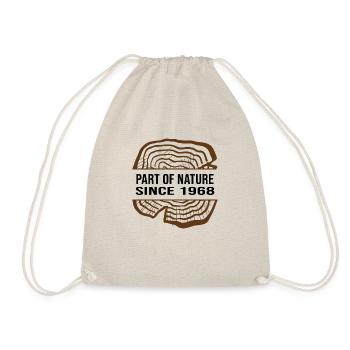 1968 Birthday 54 years anniversary annual rings tree - Drawstring Bag - nature - Front