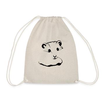 Hamster Cute Animal Rodent Animals Pet Vector 3 - Drawstring Bag - nature - Front