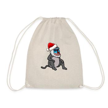 Monkey monkey Christmas - Drawstring Bag - nature - Front