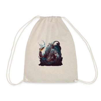 Neptune the Roman god with beer - Drawstring Bag - nature - Front