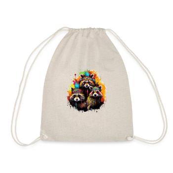 Indian Raccoons - Drawstring Bag - nature - Front