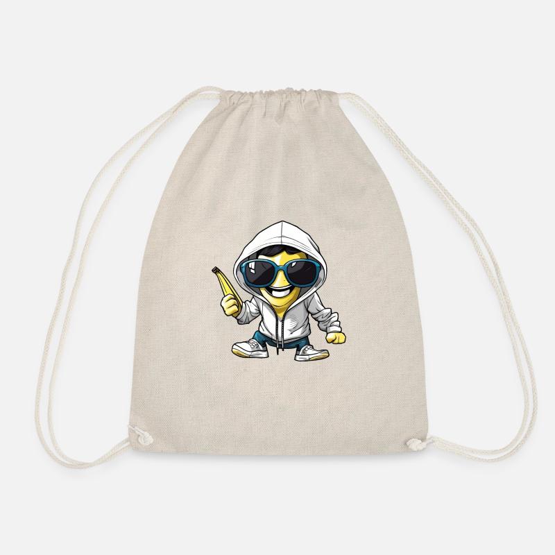 Coole Banane mit Sonnenbrille - Turnbeutel - Natur