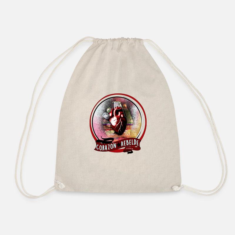 Corazòn Rebelde - Drawstring Bag - nature