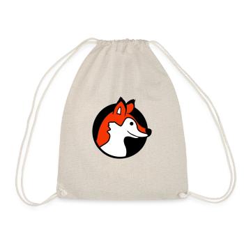 Fox Hole Red Fox Wild Animal Peeps Face Head - Drawstring Bag - nature - Front