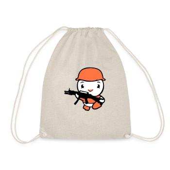 Canard Soldat Armée Militaire Professionnel Casque Pistolet Running - Sac de sport léger - nature - Devant