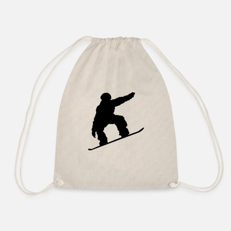 snowboarder, snowboarding - Drawstring Bag - nature