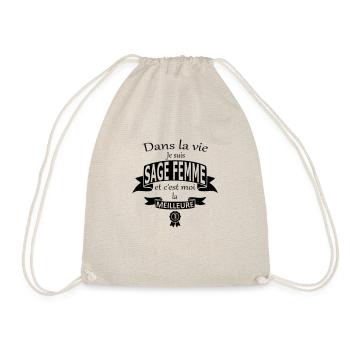 sage femme meilleure - Sac de sport léger - nature - Devant