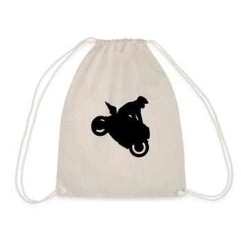 Smash stunts man motorcycle 1234 - Drawstring Bag - nature - Front