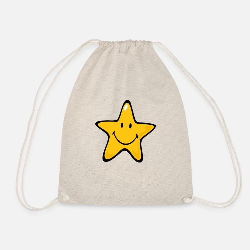 Smiley Star - Drawstring Bag - nature