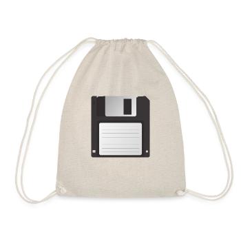 floppy disk PC Disquette retro - Drawstring Bag - nature - Front