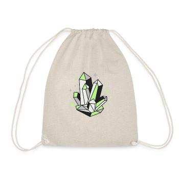 Agender Pride Crystals - Drawstring Bag - nature - Front