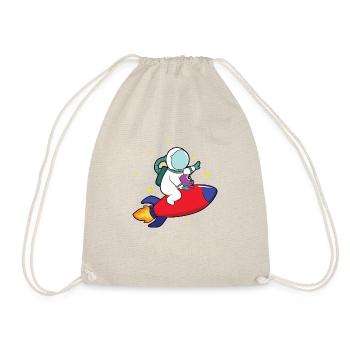 Astronaute à bord d’une fusée - Sac de sport léger - nature - Devant