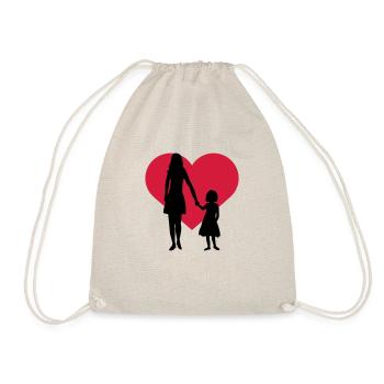 Enfant Fille Maman - Sac de sport léger - nature - Devant
