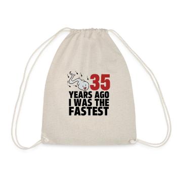 Vor 35 Jahren war ich der Schnellste - Turnbeutel - Natur - Vorne