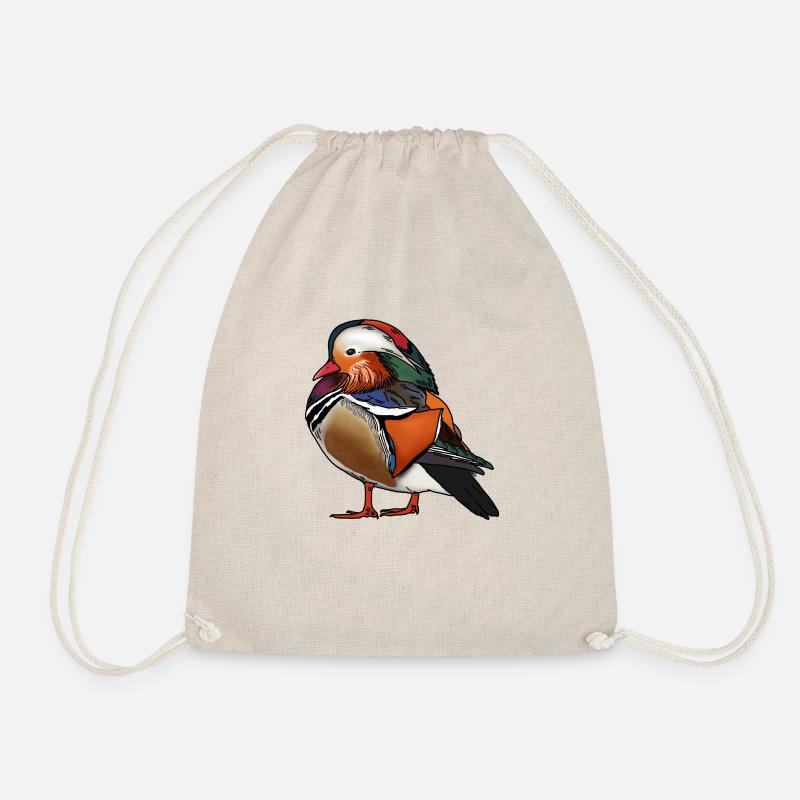 Mandarin duck colored - Drawstring Bag - nature