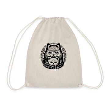 Pom and Pup - Drawstring Bag - nature - Front