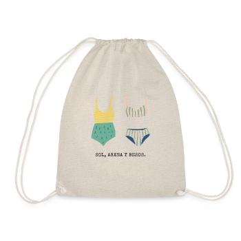 Arena, Sol y Besos - Drawstring Bag - nature - Front