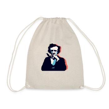 Edgar Allan Poe Thinking - Drawstring Bag - nature - Front