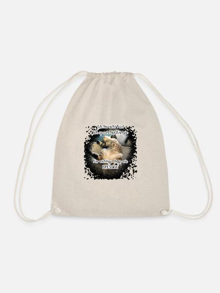 Faule Katze - Turnbeutel - Natur