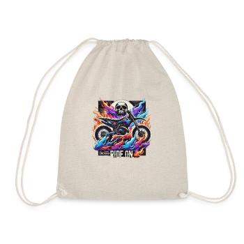 Motorrad Motocross biker bike - Turnbeutel - Natur - Vorne