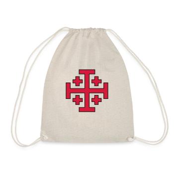 Jerusalem Cross - Drawstring Bag - nature - Front