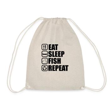 EAT SLEEP FISH - Drawstring Bag - nature - Front