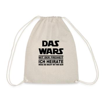 DAS WARS x HEIRATE - Turnbeutel - Natur - Vorne