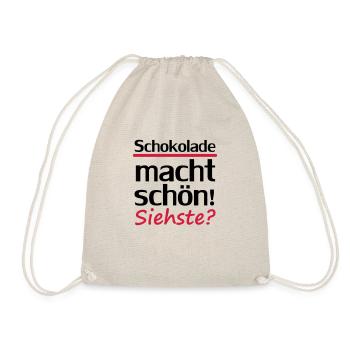 Chocolate makes you beautiful! You see? - Drawstring Bag - nature - Front