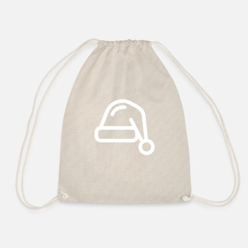 Santa Claus hat pompom Santa Claus - Drawstring Bag - nature