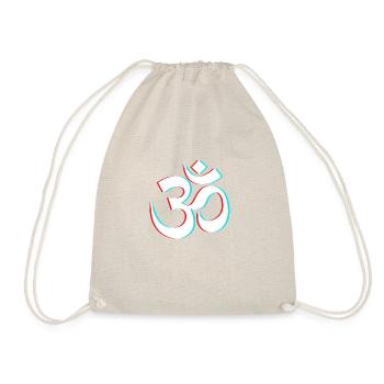 Goa Om Psytrance Psychedelic Geschenk - Turnbeutel - Natur - Vorne