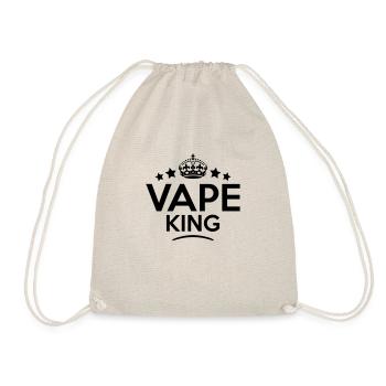 vape king keep calm style crown stars - Drawstring Bag - nature - Front
