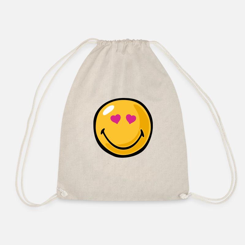 Smiley heart eyes - Turnbeutel - Natur
