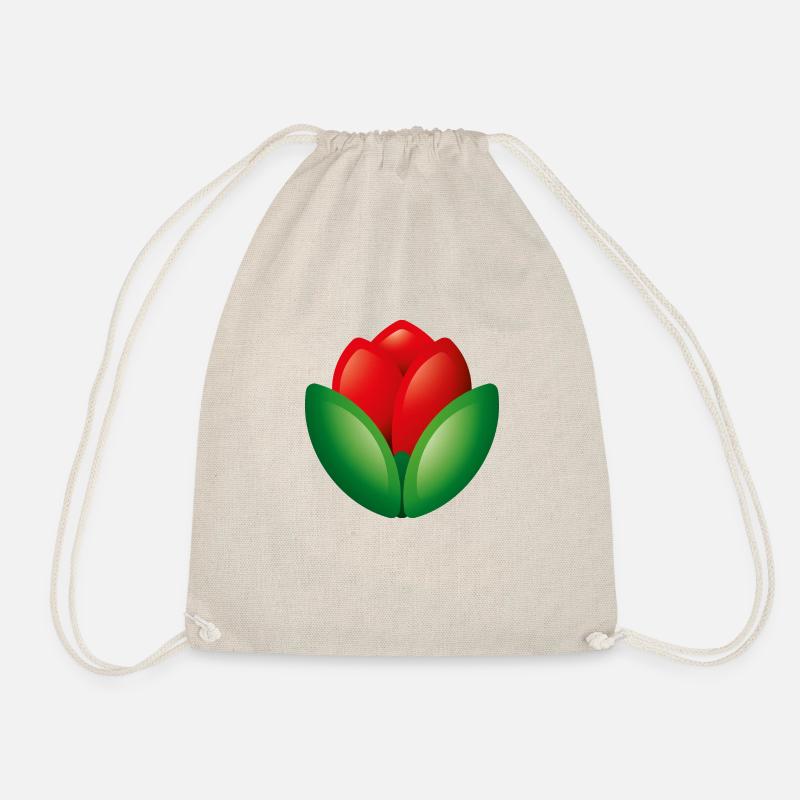 Smiley Flower Tulip - Turnbeutel - Natur