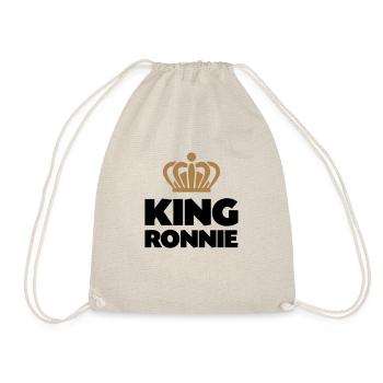 King ronnie name thing crown - Drawstring Bag - nature - Front