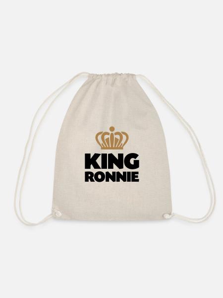 King ronnie name thing crown - Drawstring Bag - nature