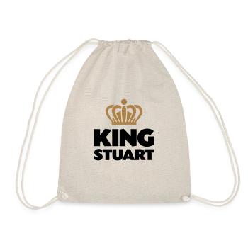 King stuart name thing crown - Drawstring Bag - nature - Front