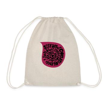 stream of conciousness in a droplet - Drawstring Bag - nature - Front
