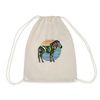 Zebra - Turnbeutel - Natur - Vorne