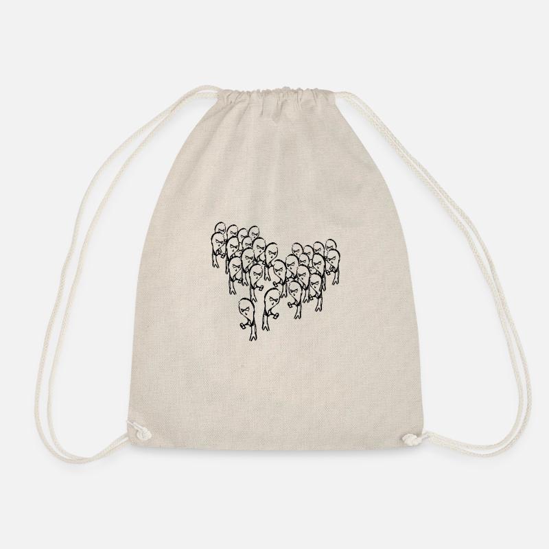 Funky Monster "mobile zombie" - Drawstring Bag - nature