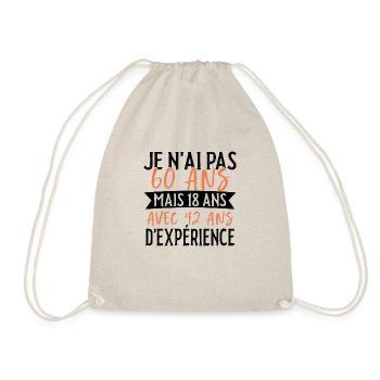 60 Ans Anniversaire Cadeau Humour Personnalisé - Sac de sport léger - nature - Devant