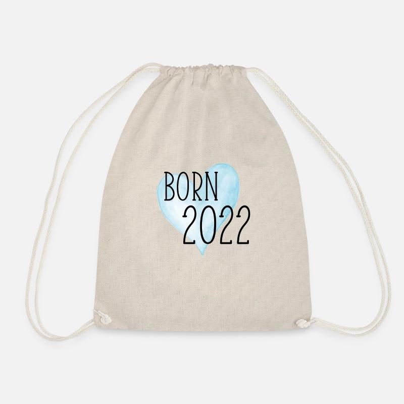 Born 2022 Herz 2 - Turnbeutel - Natur