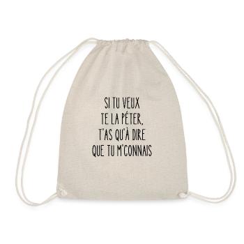 si tu veux te la péter - Sac de sport léger - nature - Devant