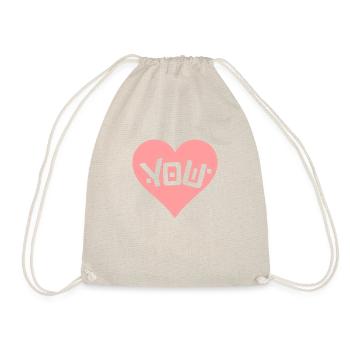 LOVE YOU - Turnbeutel - Natur - Vorne