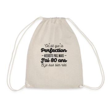 perfection 80 ans / anniversaire 80 ans - Sac de sport léger - nature - Devant