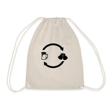 Beer load arrows and boxes 1 - - Drawstring Bag - nature - Front